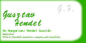 gusztav hendel business card